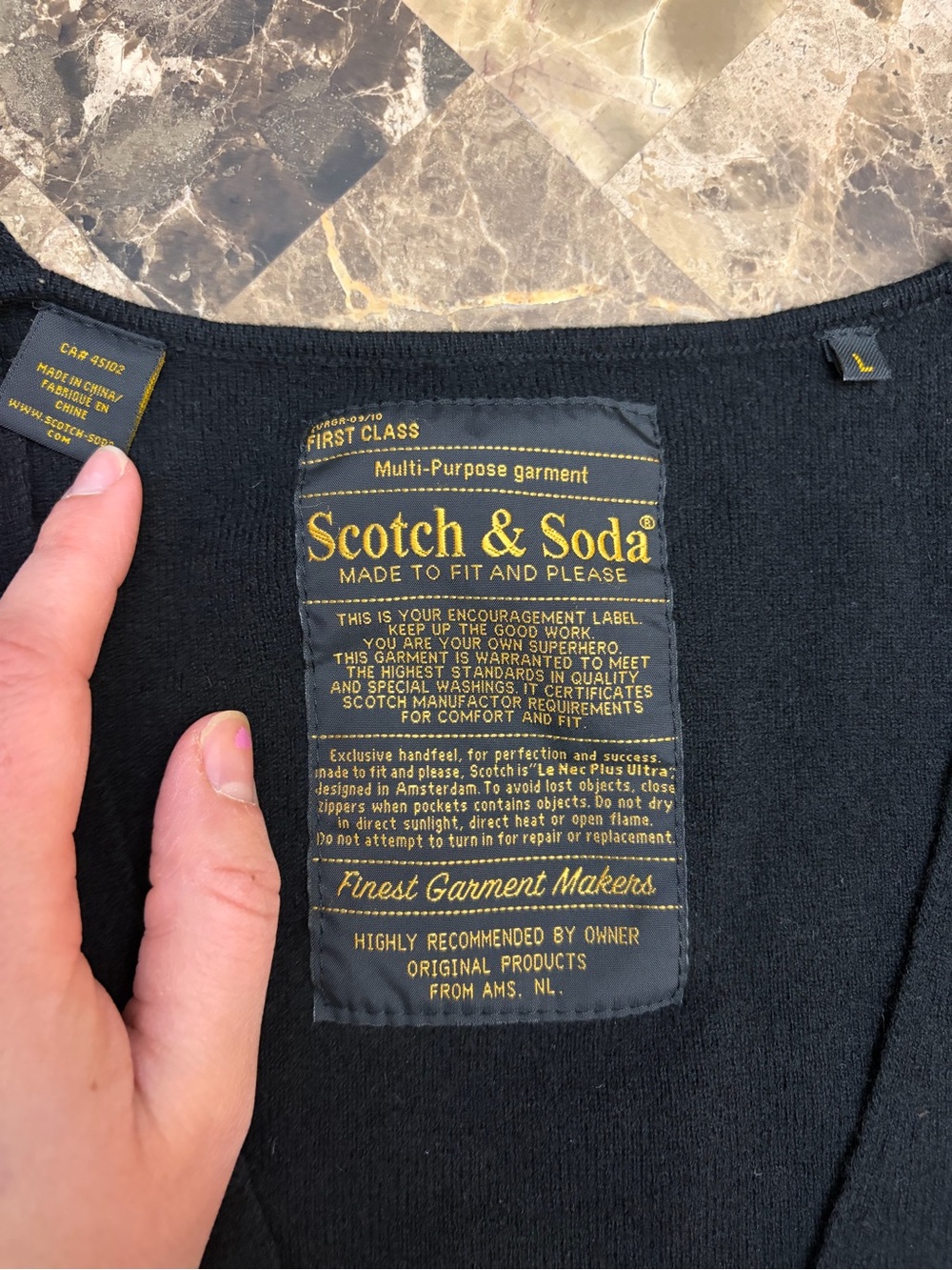 Scotch & Soda Classic Black Button-Up Vest size large - Picture 3 of 9